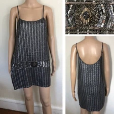 Womens Full Sequin Mini Dress Sz S NWT Shift Party Cocktail Bling Forever 21