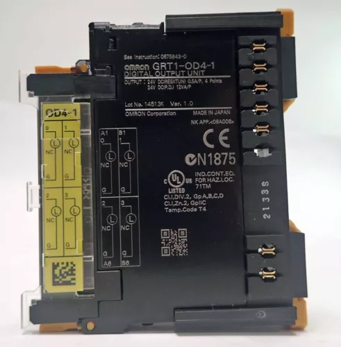 OMRON GRT1-OD4-1 DIGITAL OUTPUT UNIT OUTPUT: 24V C 0.5A/P, 24V DC(P.D.) 12VA/P