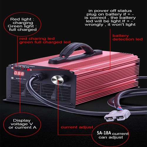 84V 96V 120V Li-ion LiFePo4 Battery Super Fast Charger Adjustable 12A-18A AAU - Picture 3 of 27