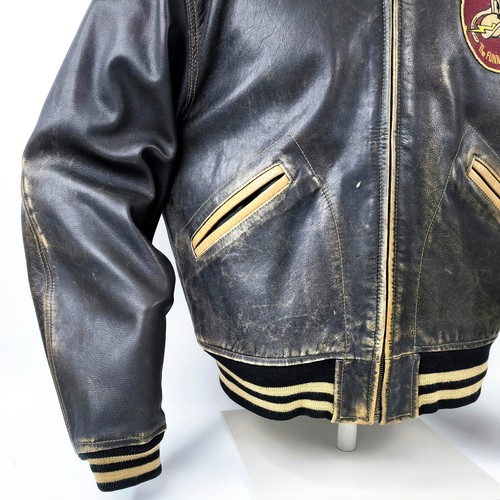 Chaqueta de cuero Chevignon The Funny talla XL (L) vintage años 90 Funny Dog - Imagen 3 de 11