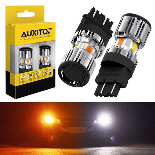 2x 3157 3156 Switchback LED Front Turn Signal Light Bulbs Dual Color Amber/White - Picture 15 of 18