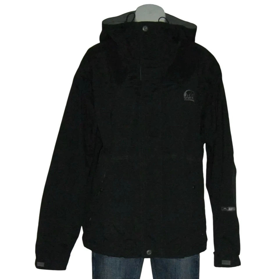 Abrigo Sorel Unisex Negro Gris Esquí Omni Tech Impermeable Invierno Gorpcore Utilidad L Foto 2 de 4