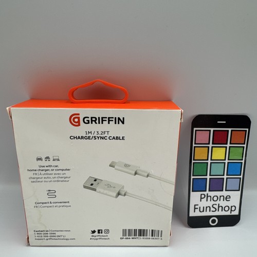 Griffin GP-004-WHT Charge/Sync Micro-USB Cable 1M - White Brand New Boxed X2 - 第 4/8 張圖片