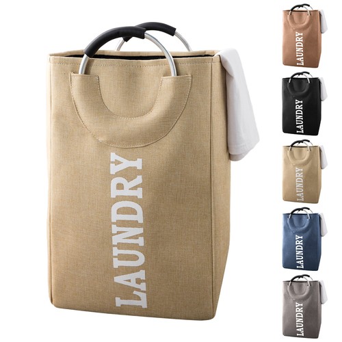 Laundry Bag with Handles Foldable Washing Clothes Sack Storage Bin Basket - Picture 12 of 40
