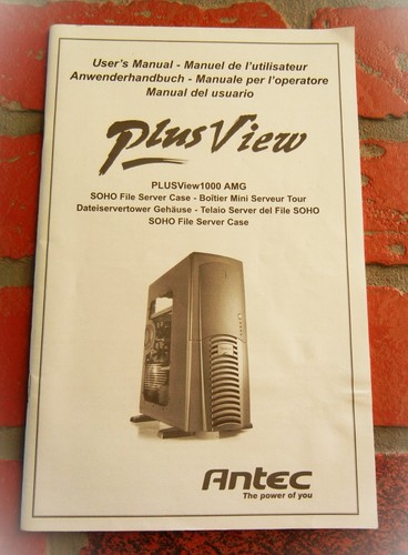 ANTEC Stacker PLUSVIEW 1000 AMG Users Guide VINTAGE BOOKS FOR GEEKS AMD Socket A - Picture 3 of 7