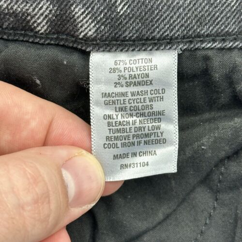 True Craft High-Rise Straight Junior's Size 15R Charcoal Wash Distressed Jeans - Picture 8 of 12
