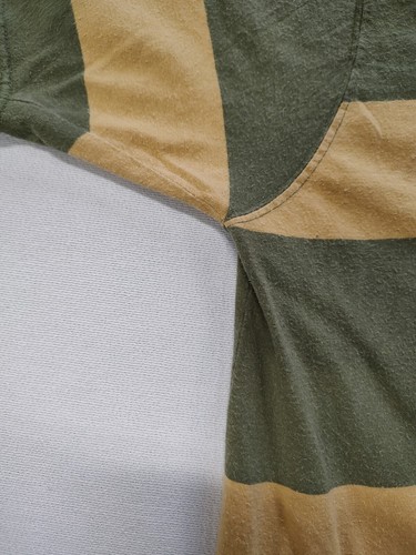 Farah Mens Cotton Polo Shirt green yellow Stripe - Size 2XL - Picture 4 of 10