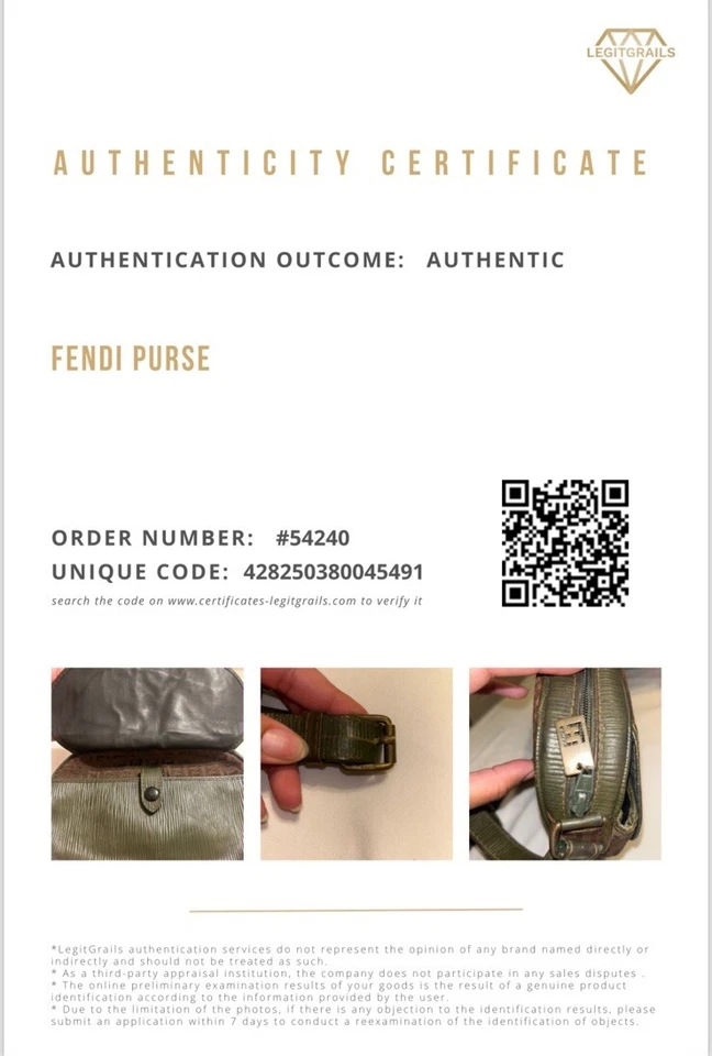 Bolso de Hombro Fendi Vintage Monograma Lona/Cuero Verde Sangre de Buey Usado en Excelente Condición Foto 3 de 4