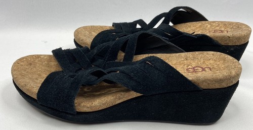UGG Lilah Keilsandale Damen Größe US 8 / EUR 39 Farbe Schwarz Wildleder - Bild 5 von 6