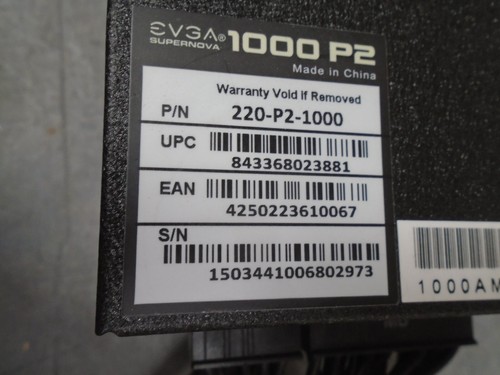 Fuente de alimentación modular EVGA Supernova 1000 P2 80 Plus Platinum 1000W 220-P2-1000 - Imagen 3 de 5