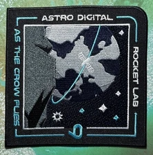 ROCKET LAB ASTRO DIGITAL AS THE CROW FLIES 9TH MISSION NASA PATCH