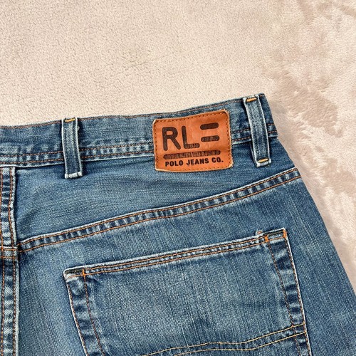 Ralph Lauren Jeans Herren 36x30 Blau Light Wash Denim Brixton Loose Fit Straight - Bild 12 von 15