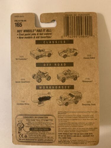 1991 Hot Wheels Suzuki Quadracer #165 Pink - Mattel - Vintage Great Card! - Picture 2 of 2