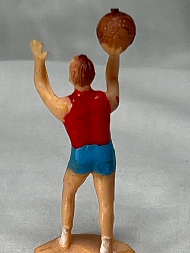 Juego de 2 adornos para pasteles temáticos de jugador de baloncesto vintage de los años 60-70 envío gratuito - Imagen 2 de 5