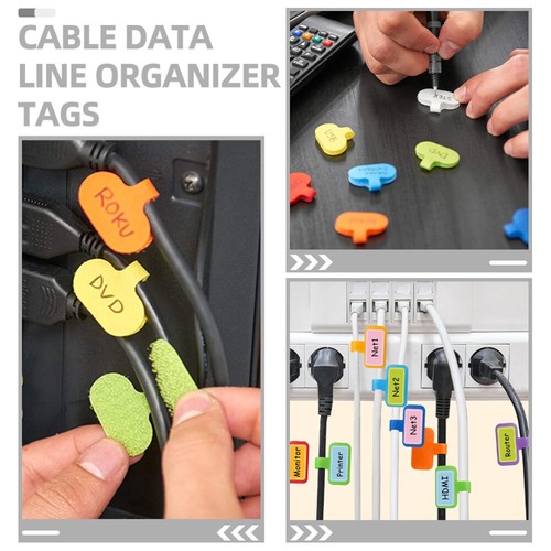 20 Pcs Marking Straps Cord Identification Tags Cable Labels for Electronics - Photo 9/12
