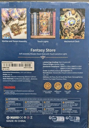 Fantasy Store DIY Book Nook Kit Touch Light Handmade Miniature Bookshelf Insert - Picture 5 of 13