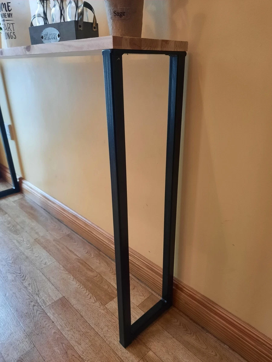 Table Legs Console modern rustic hairpin steel metal hallway entryway CTRW BL