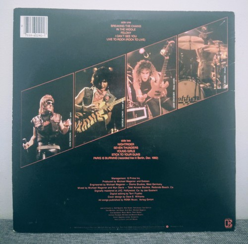 Dokken – Breaking The Chains 1983. SIGNED. LP/cover in fantastic condition - Picture 7 of 7