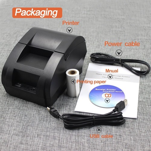 Impresora térmica de recepción USB 58 mm, impresión de alta velocidad Symcode MJ-5890K - Imagen 2 de 3