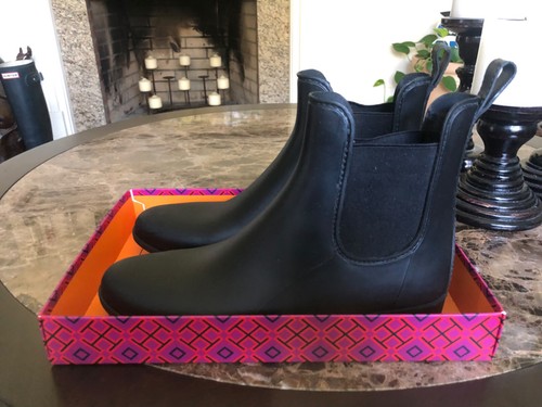 J. CREW Women's Matte Black Chelsea Rain Boots Size 11 - in ORIGINAL BOX - Picture 4 of 13