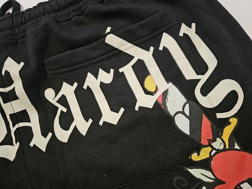 NWT- Ed Hardy Screaming Tiger Tattoo Graphic Sweat Shorts Black- Size XL - Picture 7 of 10