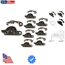 Zinc Die Cast Window Sash Lock, 2-7/16", Antique Brass, Brushed, 8 Pack, Made...