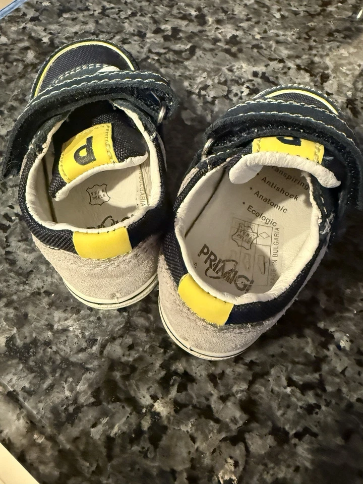 PRIMIGI Zapatos para Niños Pequeños Talla 19 EU (3.5/4 Niño Pequeño EE. UU.) Azul Marino Oscuro/Gris NUEVO Foto 2 de 4