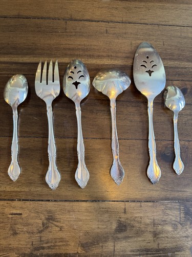 Community Affection Serving Slotted & Solid Serving Spoons & Fork Silverplate - Picture 4 of 6