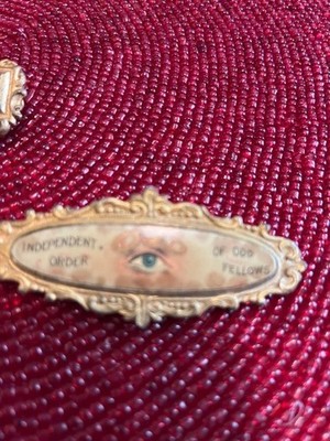 Antique Odd Fellows Badge / Pin  All Seeing Eye Independent Order Odd Fellows