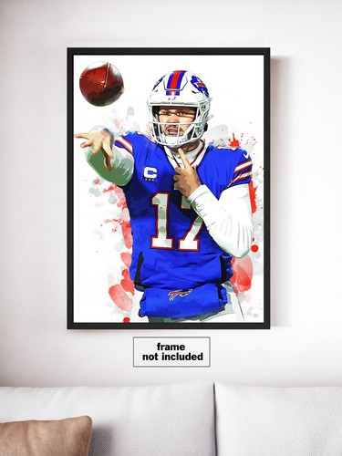 Estampado deportivo de fútbol americano Josh Allen TD Buffalo Bills - Imagen 5 de 5
