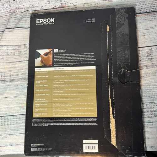 Epson Ultra Premium Papier Photo Lustre 17x22" 75 Feuilles Pack de 3 NEUF - Photo 4/4