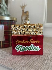 Wondershop Target Glass Christmas Ornament Chicken Flavor Noodles Ramen NEW