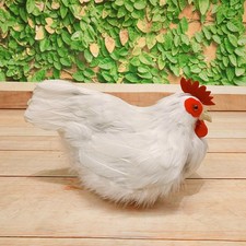 Modèle de poule blanche réaliste, simulation de poulet, accessoires photo,