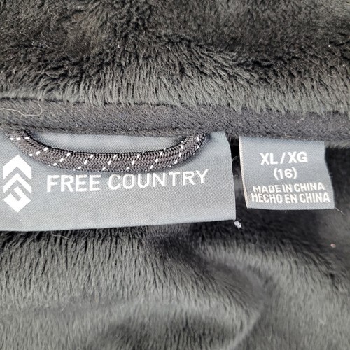 Free Country Hooded Softshell Jacket Full Zip Black Pockets Womens XL 16 - Picture 11 of 15
