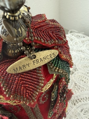 Mary Frances Urlaub rot grün gold Perlen Weihnachten Weihnachtsstern Bucket Bag - Bild 5 von 15