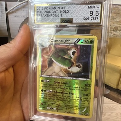 2015 Chesnaught Reverse Foil Pokémon XY BREAKTHROUGH#11 Graded AGS