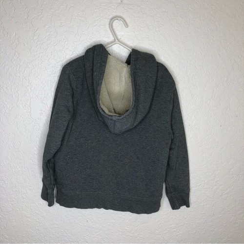 Hanna Andersson gray fleece lined full zip hoodie sweatshirt size 110 or 5 - Picture 8 of 11