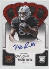 2013 Crown Royale Retail Red Die-Cut Signatures 26/49 Mychal Rivera Auto 2d9