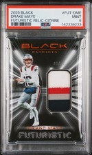 2025 PANINI BLACK FUTURISTIC RELICS CITRINE #FUT-DME DRAKE MAYE 9/50 PSA 9