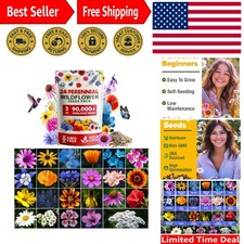 90,000+ Wildflower Seeds 3oz ???-???, ???-??????? Heirloom Pe... 167.15 per gallon