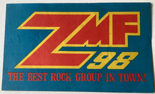 VINTAGE RARE 1970’s WZMF 98.3 Rock Station Milwaukee Radio Bumper Sticker Decal