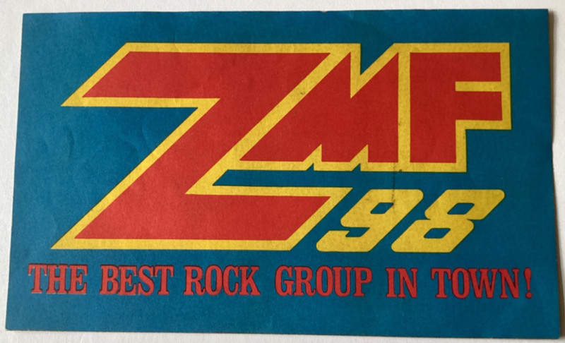 VINTAGE RARE 1970’s WZMF 98.3 Rock Station Milwaukee Radio Bumper Sticker Decal