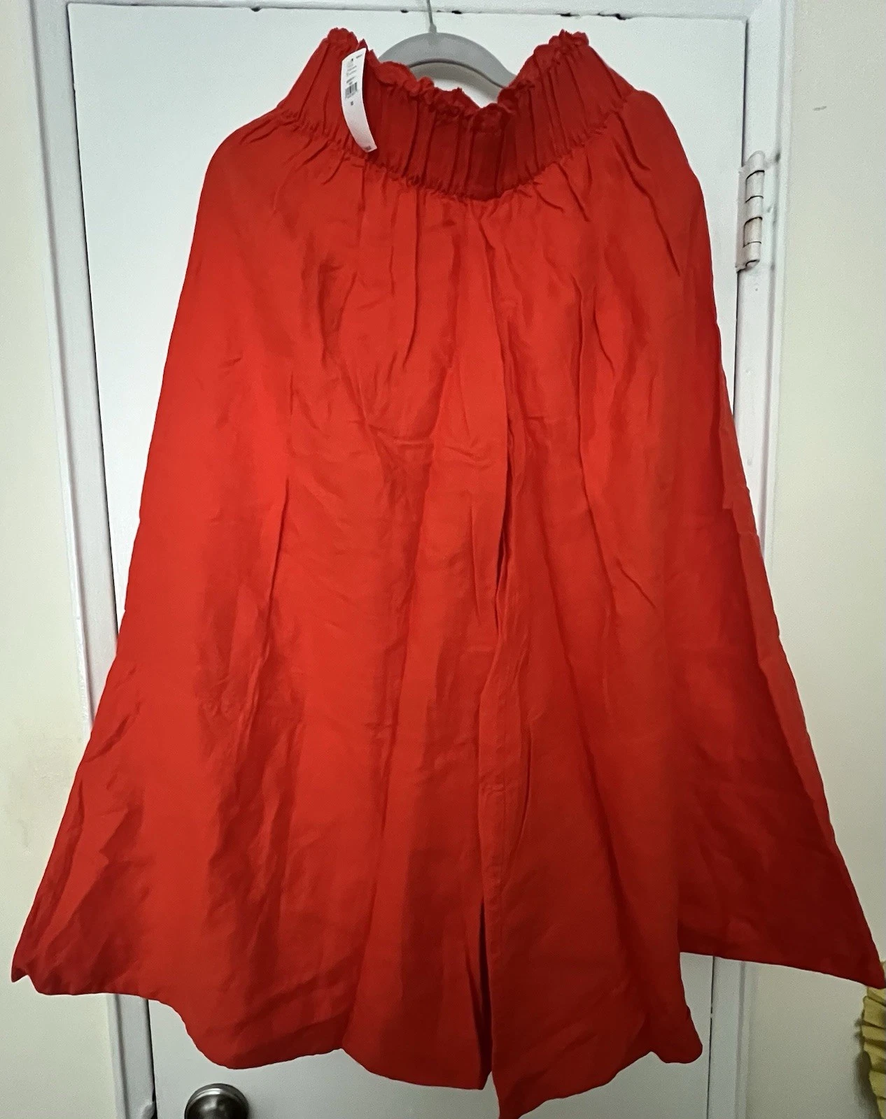 Banana Republic Women's Orange Elastic Waist Midi Flare Skirt Size XS 🧡