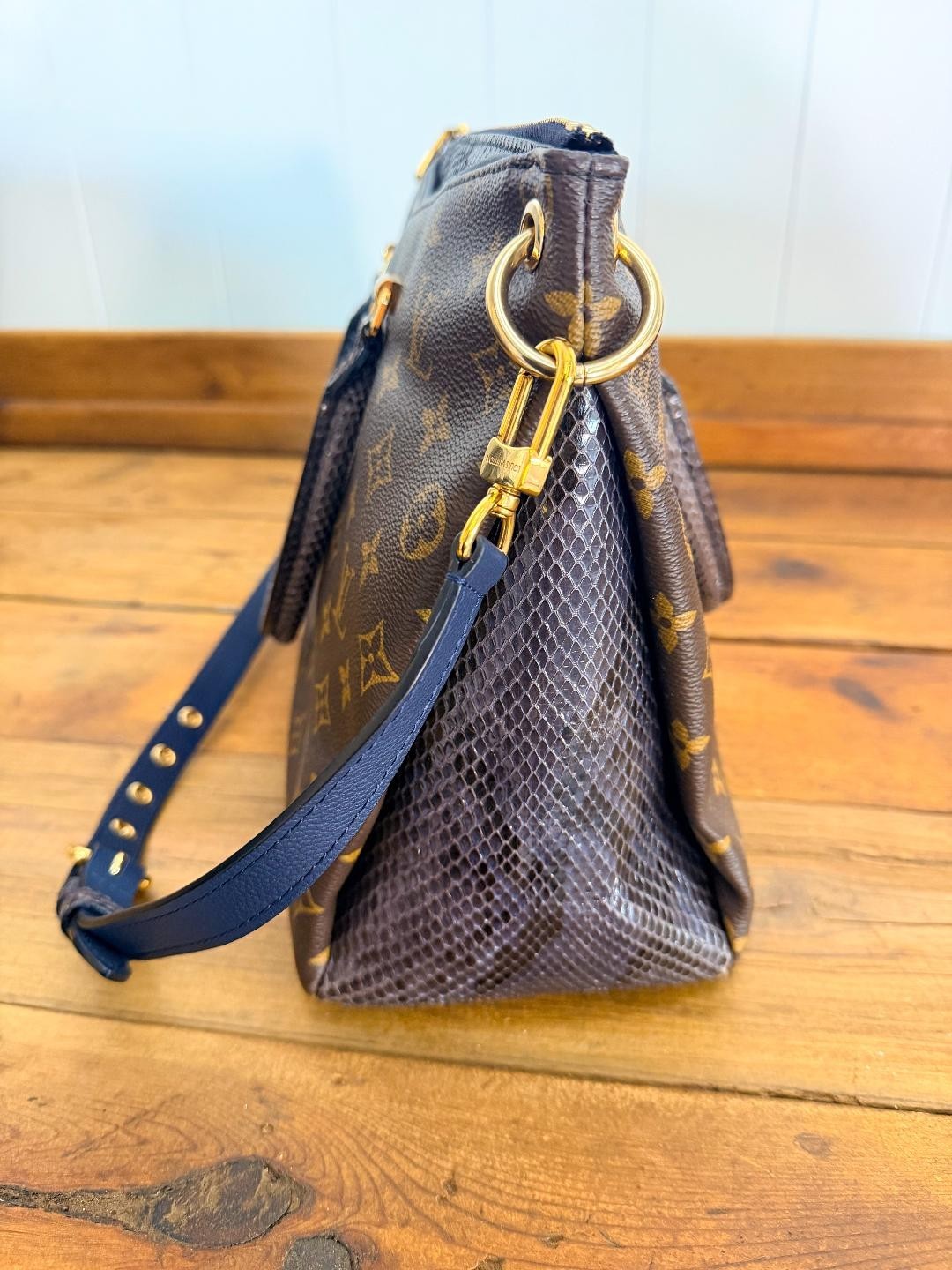 Authentic Louis Vuitton Pallas MM Python Trim Mon… - image 5