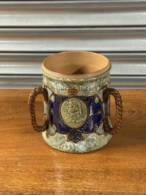 Antike 1905 Royal Doulton Lord Nelson von Trafalgar hundertjährige Tyg / liebevolle Tasse
