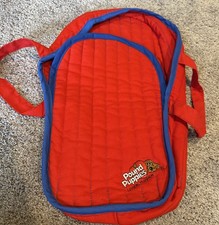 Vtg 80s Pound Puppies Carrier Bag Storage Red Tonka Cloth Canvas