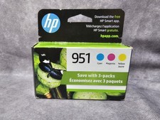 Genuine HP 951 Cyan Magenta Yellow Ink Cartridges CR314FN OEM Sealed Exp 11/2026