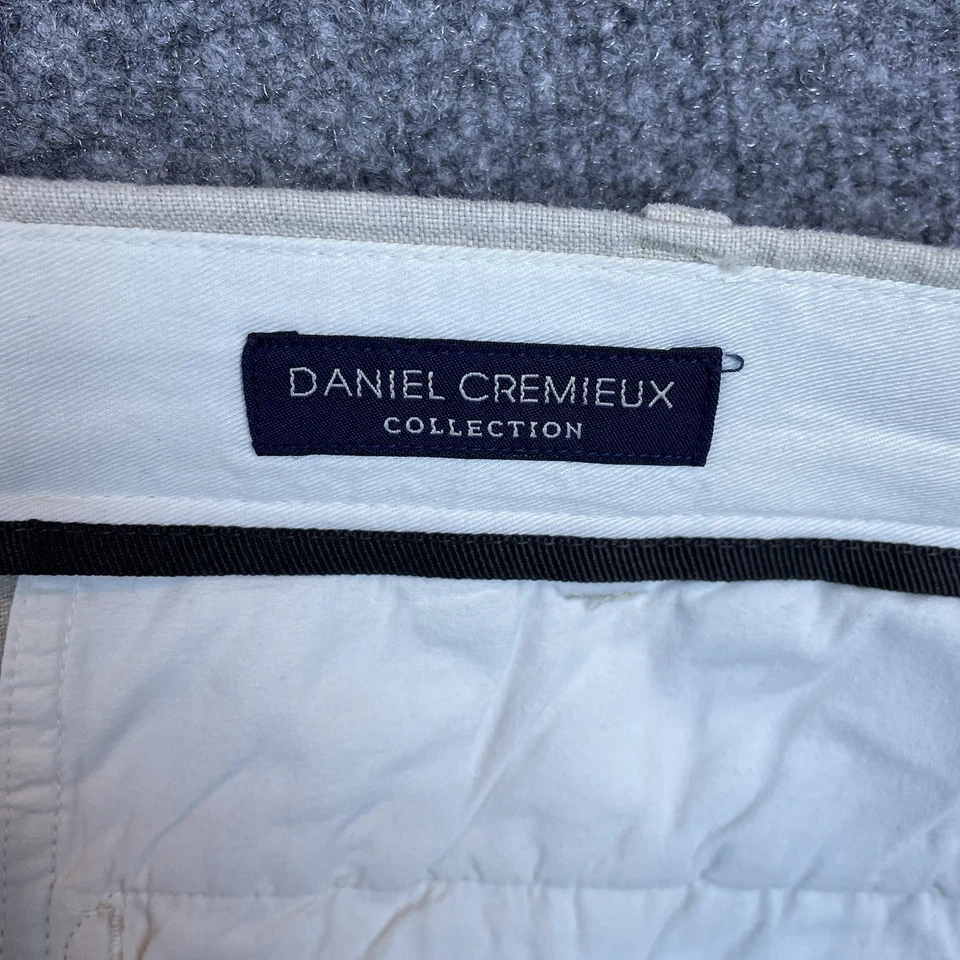 Bermudas Daniel Cremieux 100 % lino para hombre 38 beige tostado frente plano Foto 3 de 4