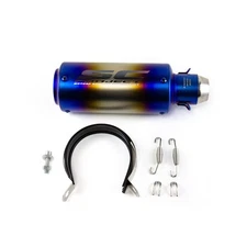 Slip-on 51mm 2" Universal Motorcycle Exhaust Muffler Pipe Tail Tips Blue