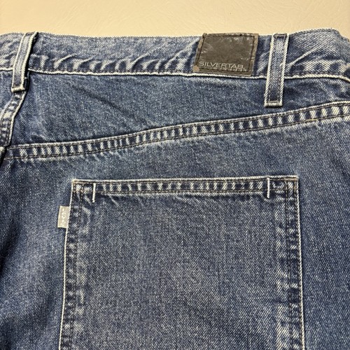 Levi’s SilverTab Baggy Fit Mens Jeans 42x32 Vintage Y2K Dec 01 Classic Denim - Picture 17 of 17